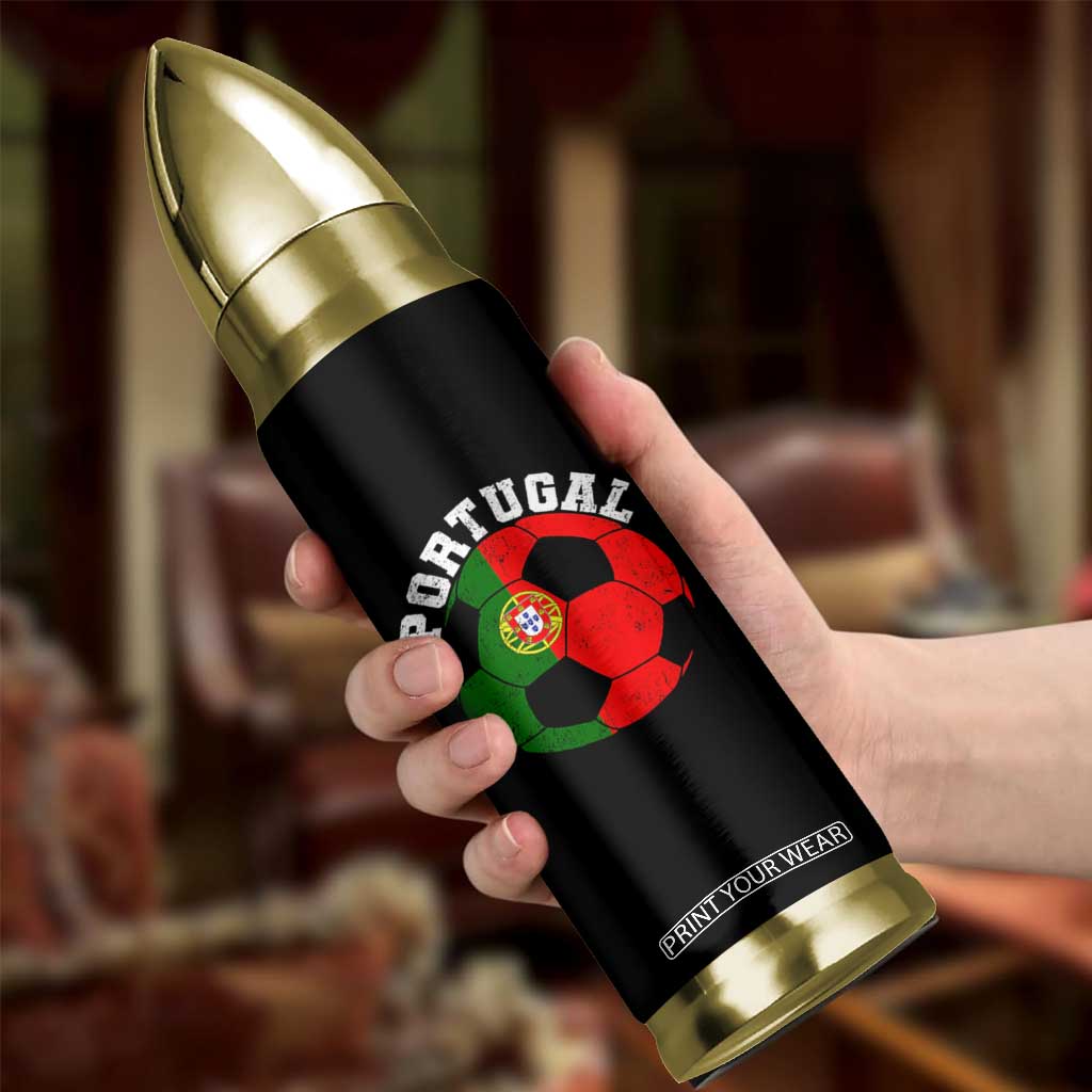Portugal Soccer Bullet Tumbler Portuguese Flag Soccer Ball Futebol Football Fan TS10 Print Your Wear