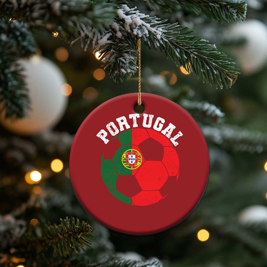 Portugal Soccer Christmas Ornament Portuguese Flag Soccer Ball Futebol Football Fan TS10 Print Your Wear