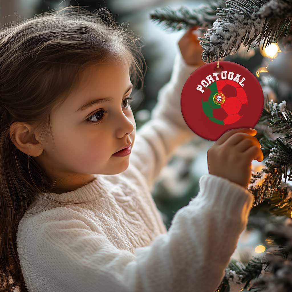 Portugal Soccer Christmas Ornament Portuguese Flag Soccer Ball Futebol Football Fan TS10 Print Your Wear