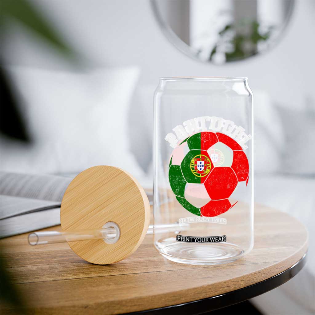 Portugal Soccer Glass Can Portuguese Flag Soccer Ball Futebol Football Fan TS10 Print Your Wear