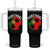 Portugal Soccer Tumbler With Handle Portuguese Flag Soccer Ball Futebol Football Fan TS10 One Size: 40 oz Black Print Your Wear