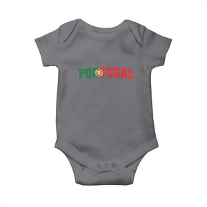 Vintage Portugal Baby Onesie Classic Portuguese Flag Retro Varsity Futebol TS10 Charcoal Print Your Wear