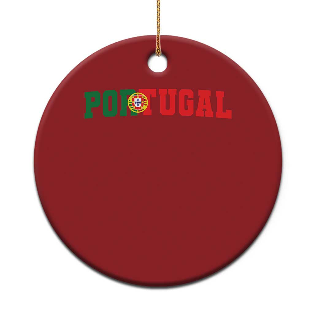 Vintage Portugal Christmas Ornament Classic Portuguese Flag Retro Varsity Futebol TS10 Print Your Wear
