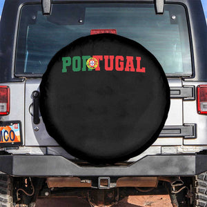 Vintage Portugal Spare Tire Cover Classic Portuguese Flag Retro Varsity Futebol TS10 No hole Black Print Your Wear