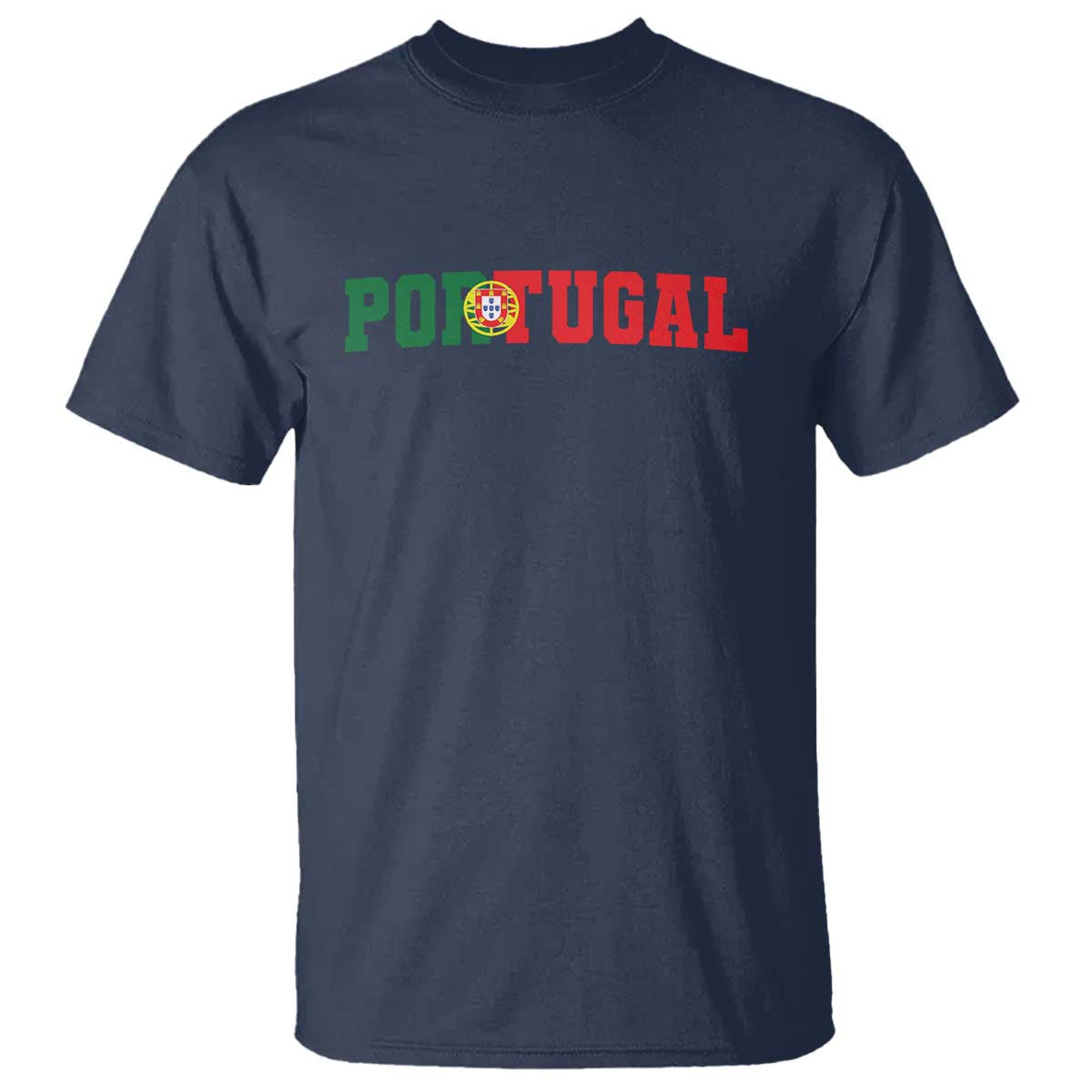 Vintage Portugal T Shirt Classic Portuguese Flag Retro Varsity Futebol TS10 Navy Print Your Wear