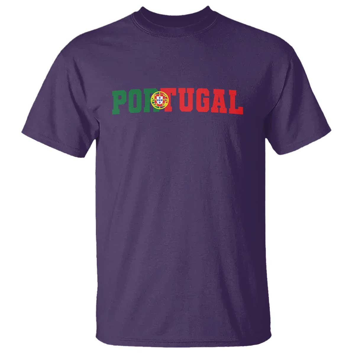 Vintage Portugal T Shirt Classic Portuguese Flag Retro Varsity Futebol TS10 Purple Print Your Wear