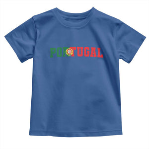 Vintage Portugal Toddler T Shirt Classic Portuguese Flag Retro Varsity Futebol TS10 Royal Blue Print Your Wear
