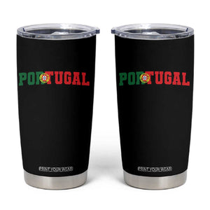 Vintage Portugal Tumbler Cup Classic Portuguese Flag Retro Varsity Futebol TS10 Black Print Your Wear
