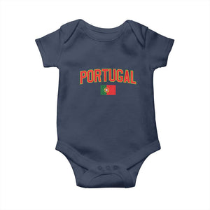Portugal Baby Onesie Portuguese Flag Futebol Fan TS10 Navy Print Your Wear