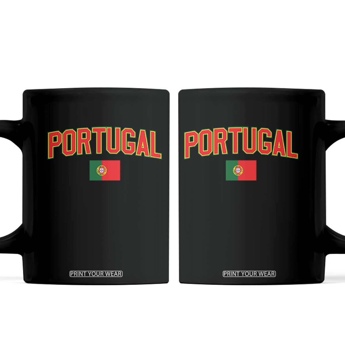 Portugal Coffee Mug Portuguese Flag Futebol Fan TS10 Black Print Your Wear