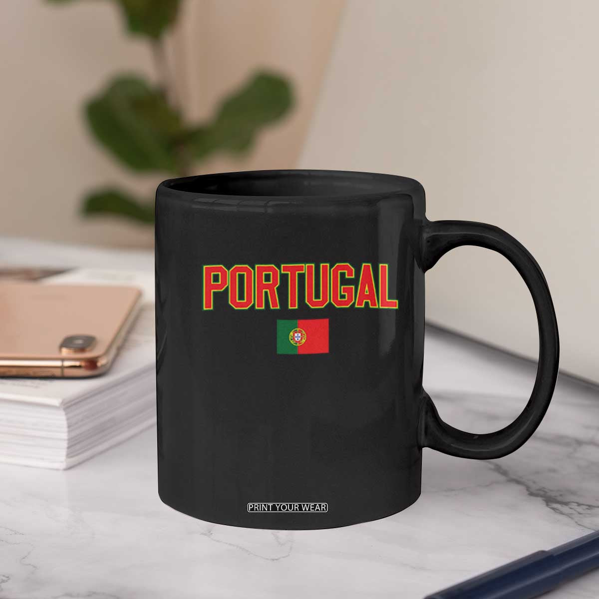 Portugal Coffee Mug Portuguese Flag Futebol Fan TS10 Print Your Wear