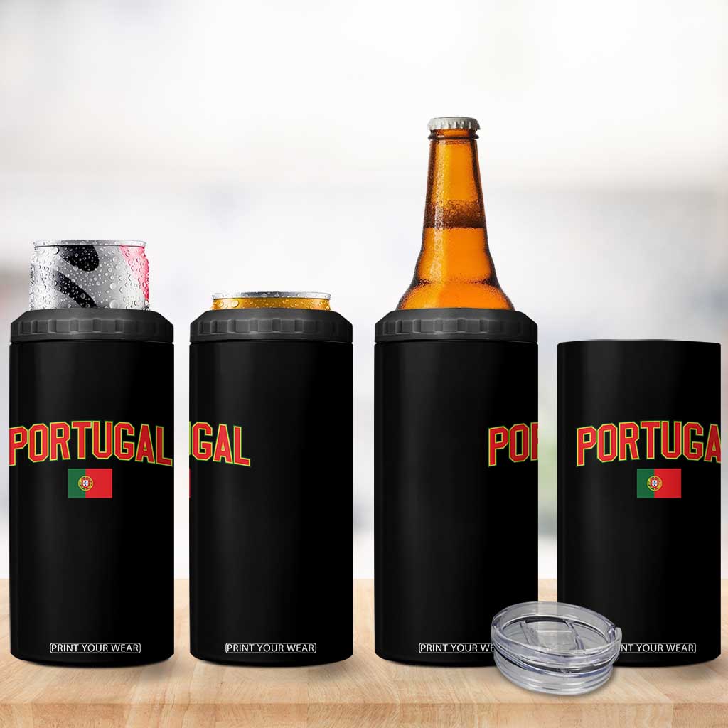 Portugal 4 in 1 Can Cooler Tumbler Portuguese Flag Futebol Fan TS10 Print Your Wear