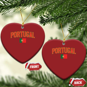 Portugal Christmas Ornament Portuguese Flag Futebol Fan TS10 Heart Red Print Your Wear