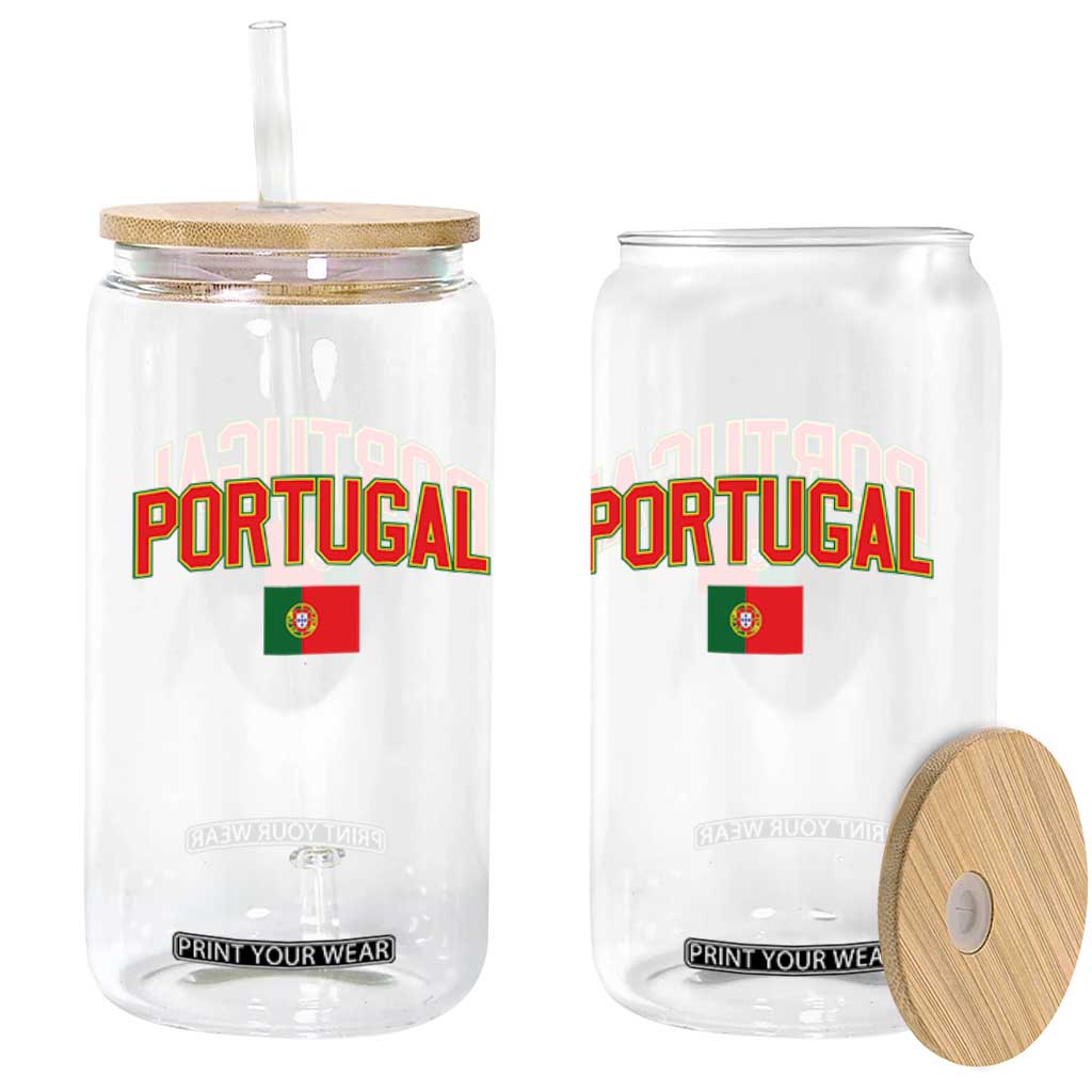 Portugal Glass Can Portuguese Flag Futebol Fan TS10 Print Your Wear
