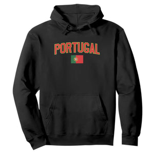 Portugal Hoodie Portuguese Flag Futebol Fan TS10 Black Print Your Wear