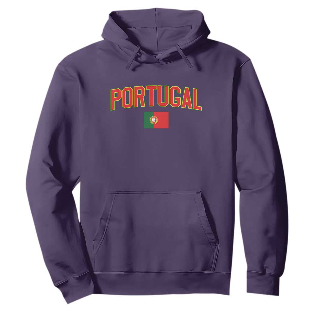 Portugal Hoodie Portuguese Flag Futebol Fan TS10 Purple Print Your Wear