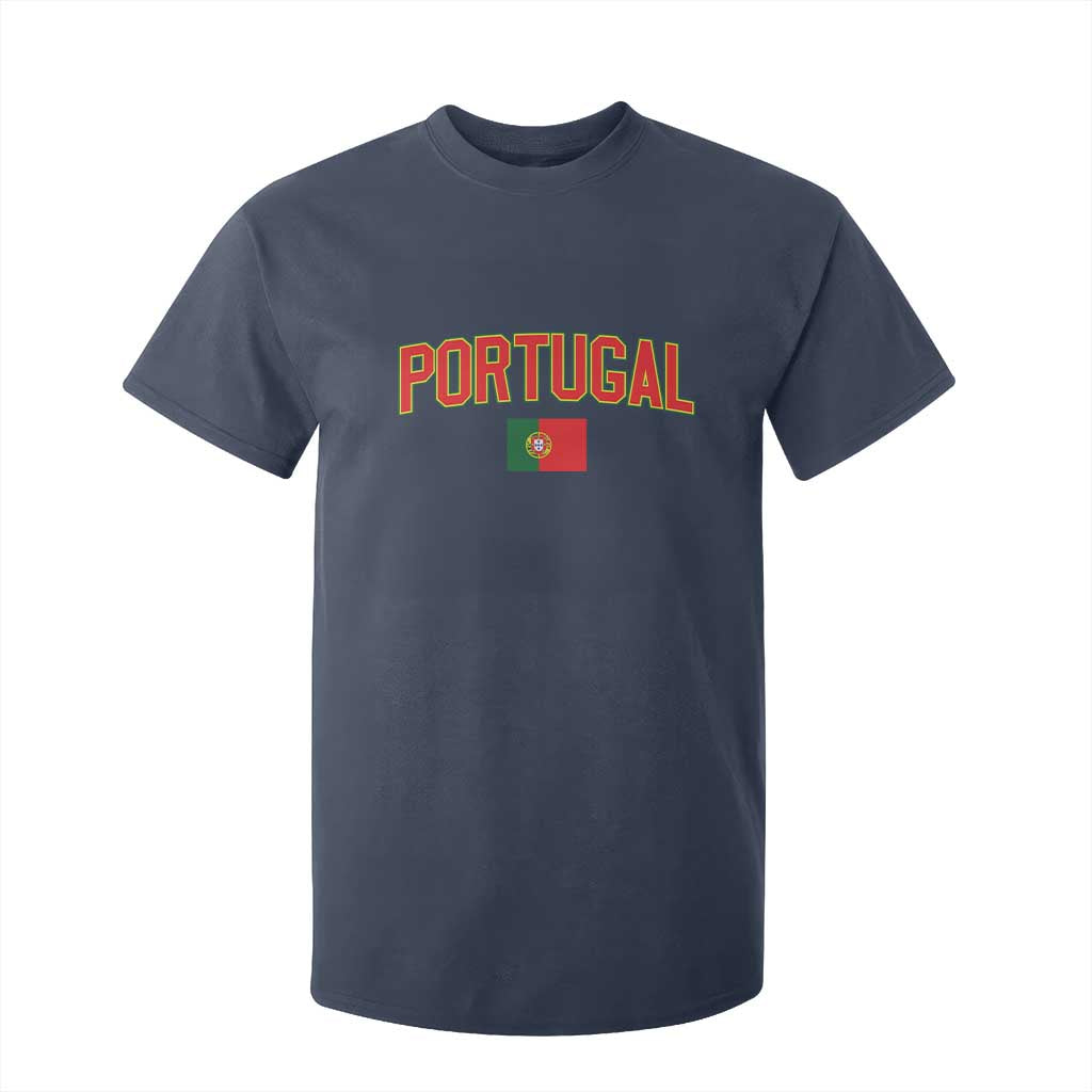 Portugal T Shirt For Kid Portuguese Flag Futebol Fan TS10 Navy Print Your Wear
