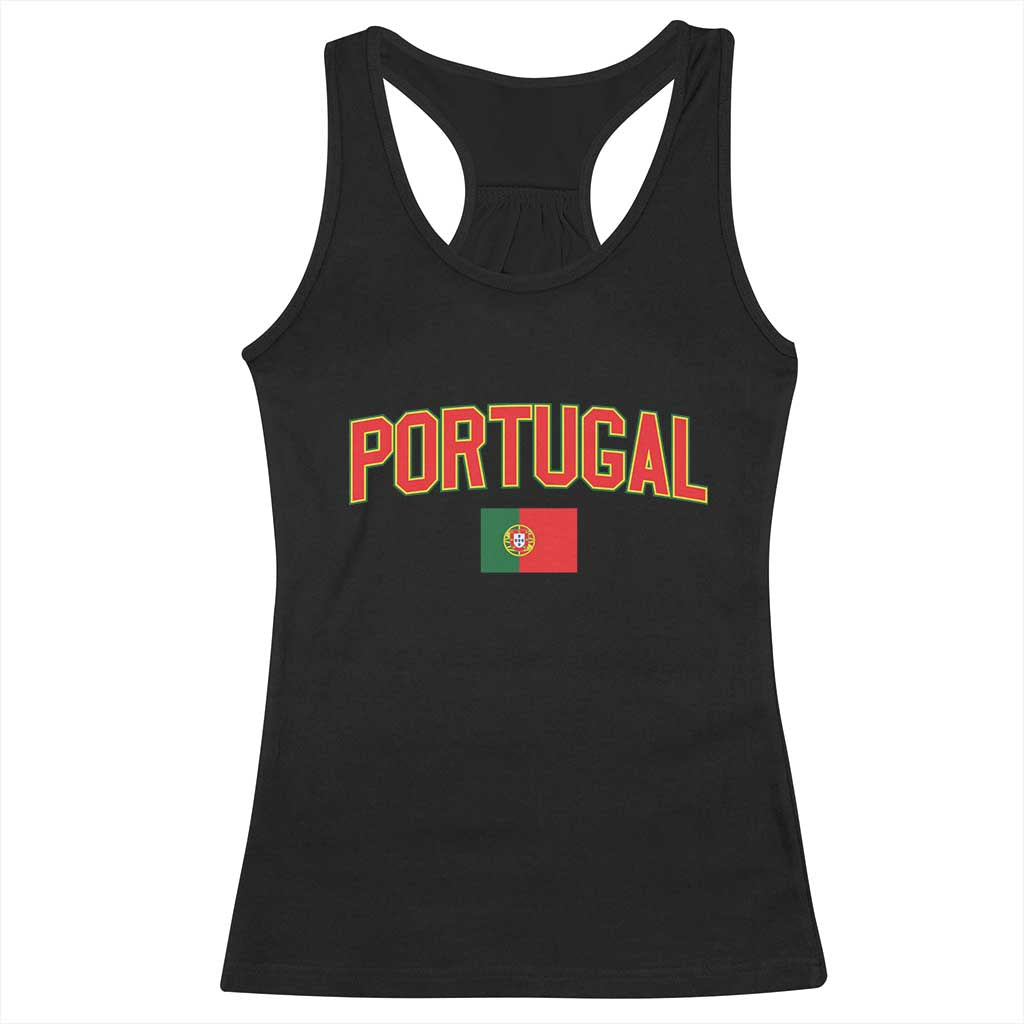 Portugal Racerback Tank Top Portuguese Flag Futebol Fan TS10 Black Print Your Wear
