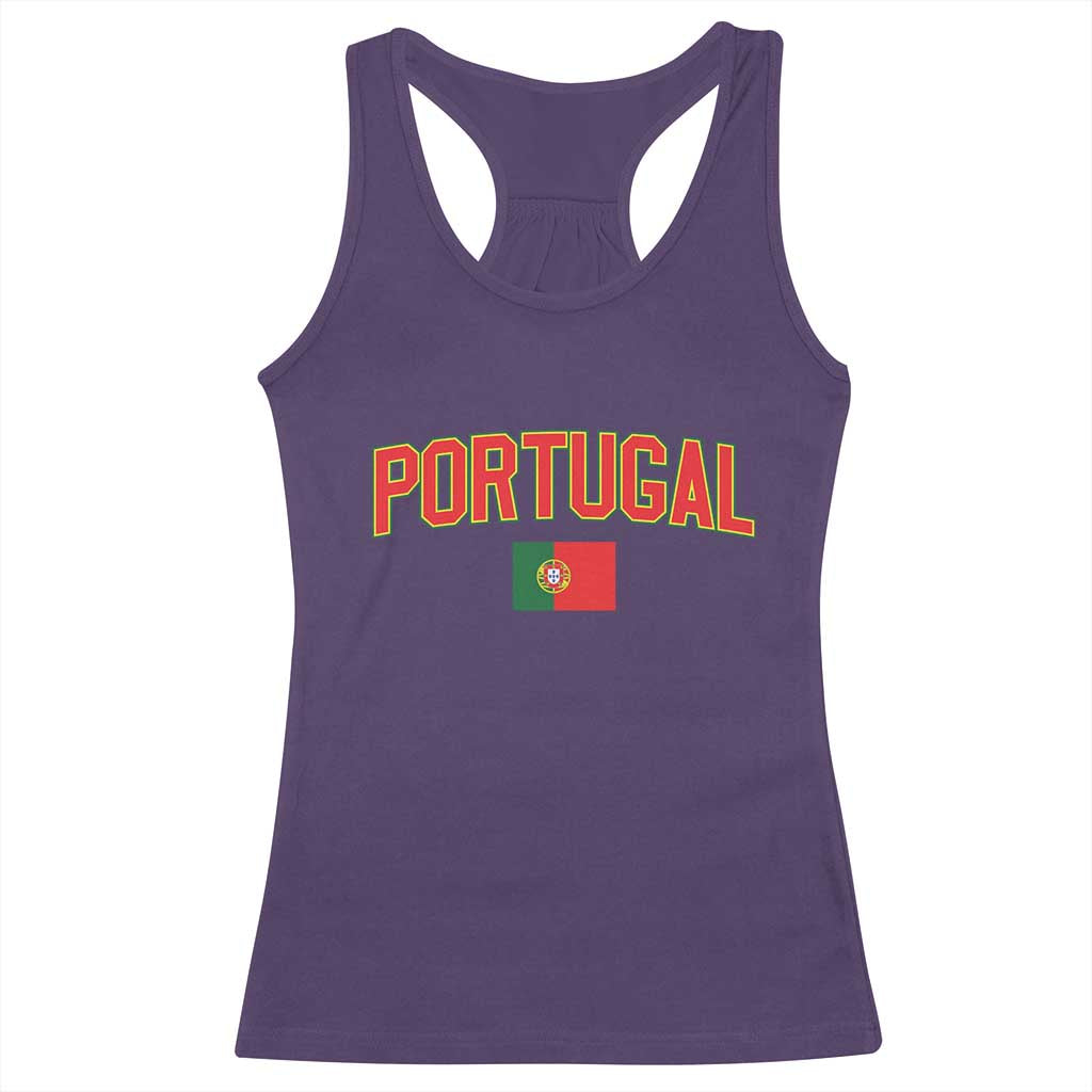 Portugal Racerback Tank Top Portuguese Flag Futebol Fan TS10 Purple Print Your Wear