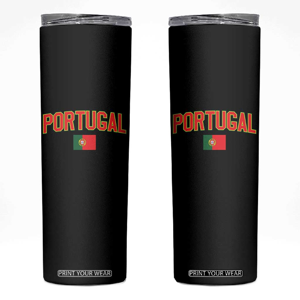 Portugal Skinny Tumbler Portuguese Flag Futebol Fan TS10 Black Print Your Wear