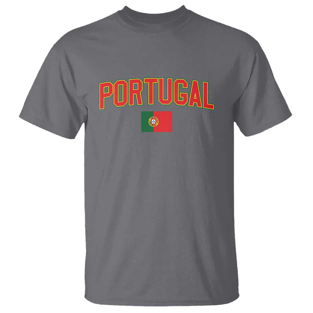 Portugal T Shirt Portuguese Flag Futebol Fan TS10 Charcoal Print Your Wear