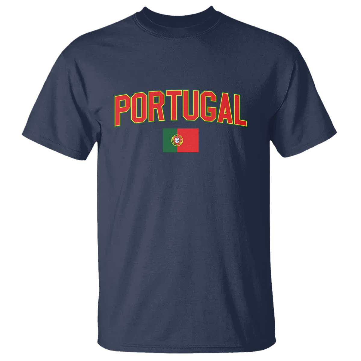 Portugal T Shirt Portuguese Flag Futebol Fan TS10 Navy Print Your Wear