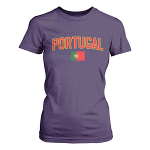 Portugal T Shirt For Women Portuguese Flag Futebol Fan TS10 Purple Print Your Wear