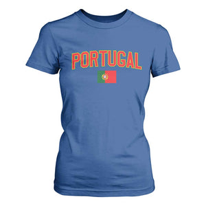 Portugal T Shirt For Women Portuguese Flag Futebol Fan TS10 Royal Blue Print Your Wear