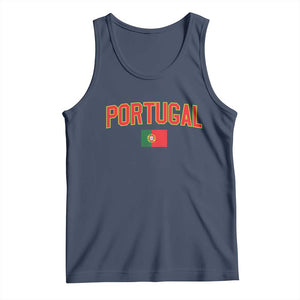 Portugal Tank Top Portuguese Flag Futebol Fan TS10 Navy Print Your Wear