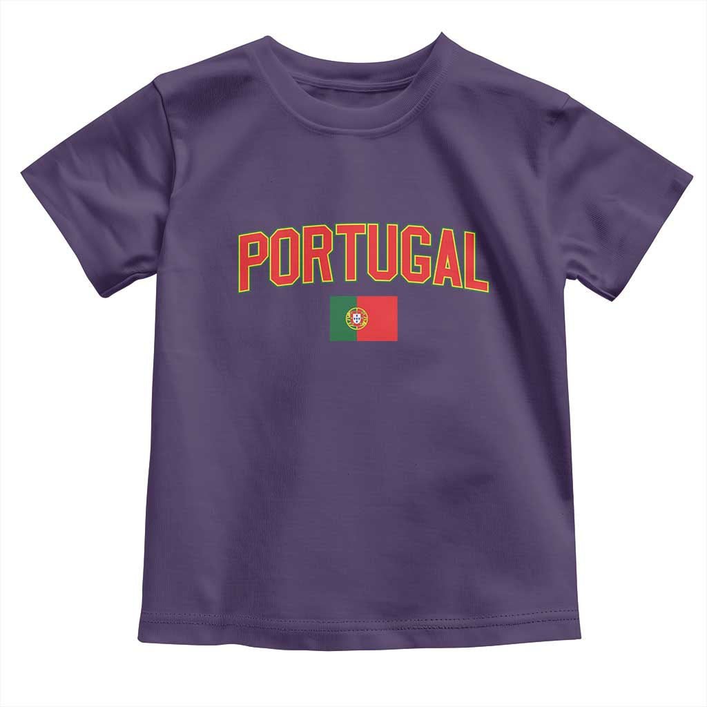 Portugal Toddler T Shirt Portuguese Flag Futebol Fan TS10 Purple Print Your Wear