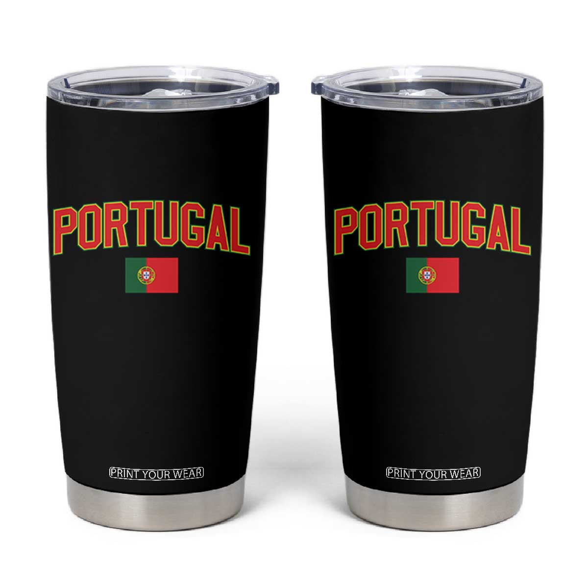 Portugal Tumbler Cup Portuguese Flag Futebol Fan TS10 Black Print Your Wear