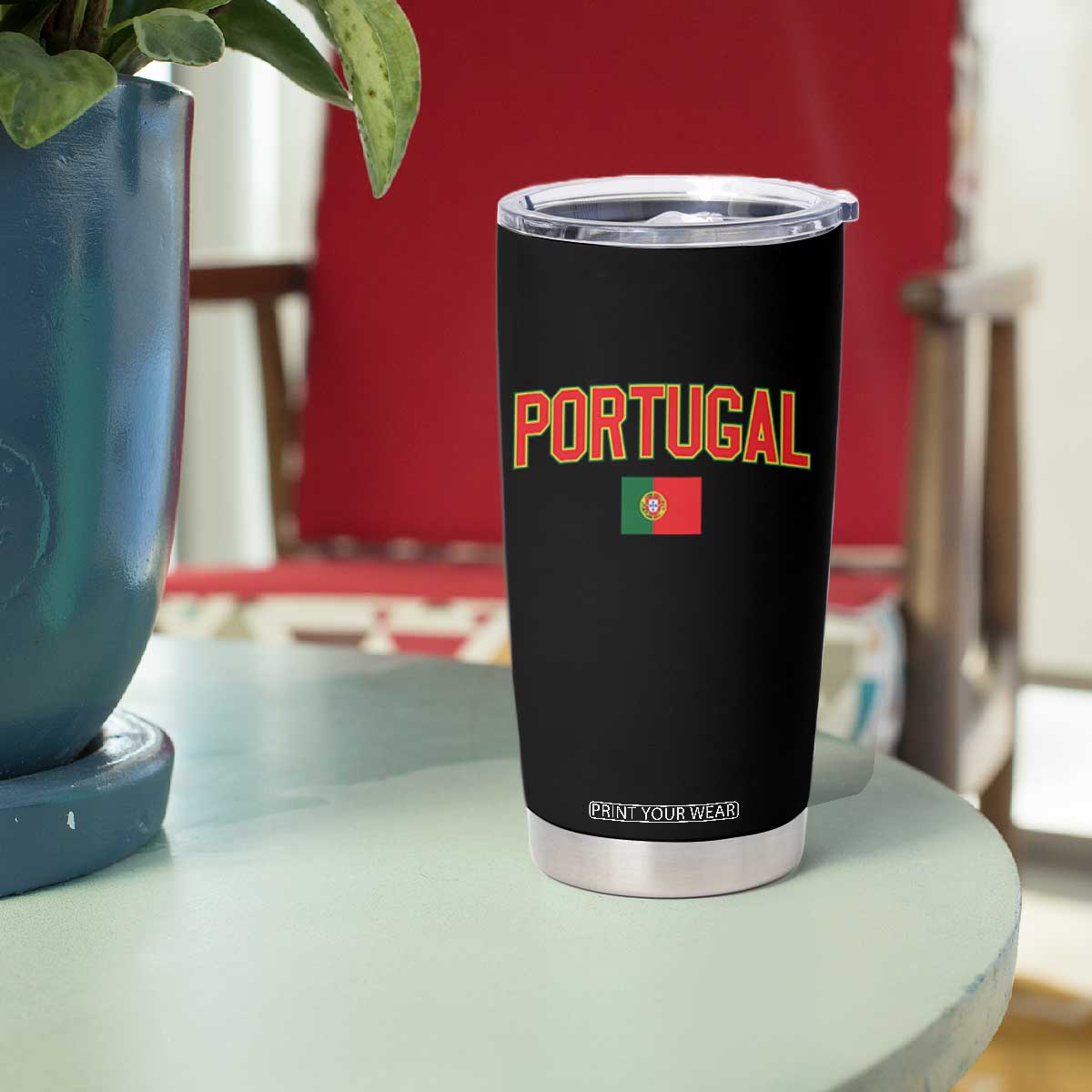 Portugal Tumbler Cup Portuguese Flag Futebol Fan TS10 Print Your Wear