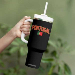 Portugal Tumbler With Handle Portuguese Flag Futebol Fan TS10 Print Your Wear