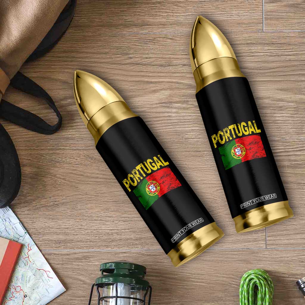 Portugal Flag Bullet Tumbler Retro Vintage Portuguese Flags Futebol TS10 Print Your Wear