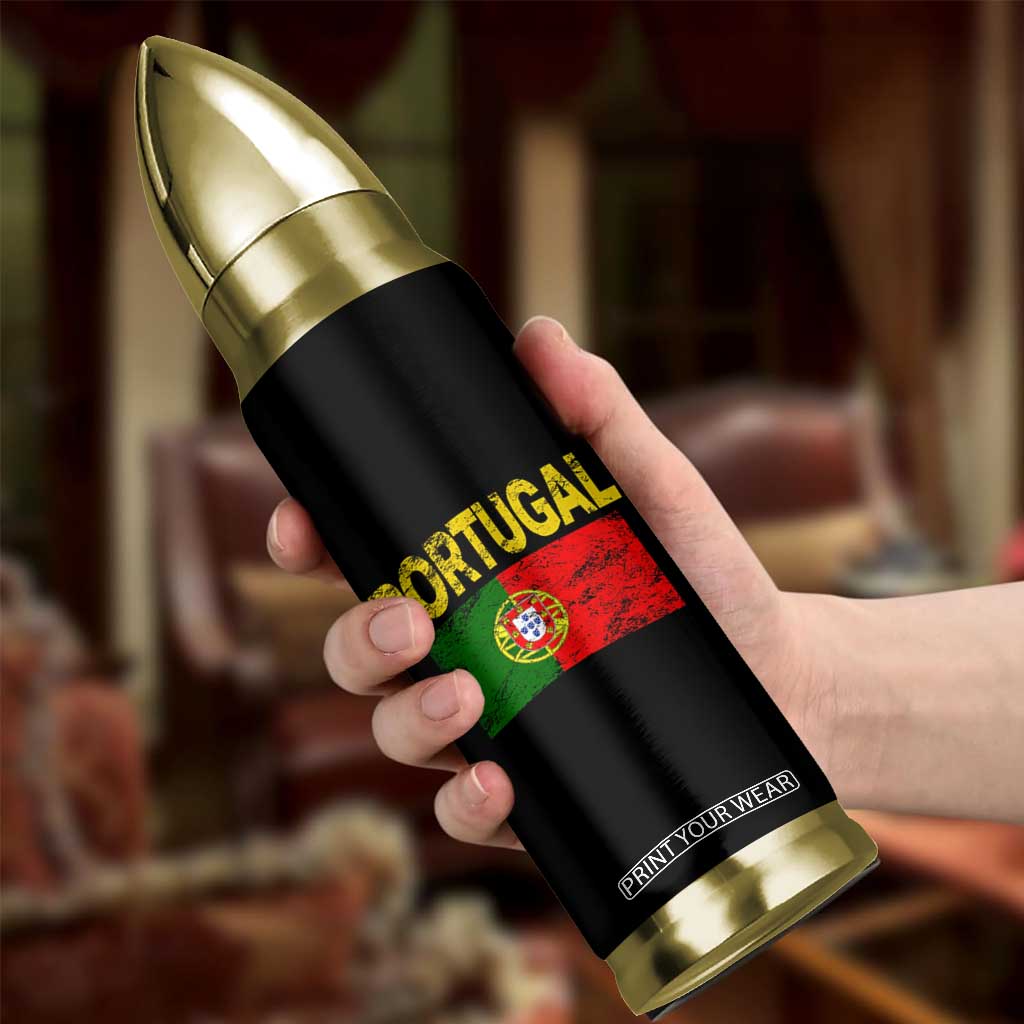 Portugal Flag Bullet Tumbler Retro Vintage Portuguese Flags Futebol TS10 Print Your Wear