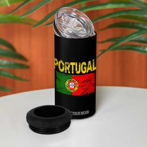 Portugal Flag 4 in 1 Can Cooler Tumbler Retro Vintage Portuguese Flags Futebol TS10 Print Your Wear