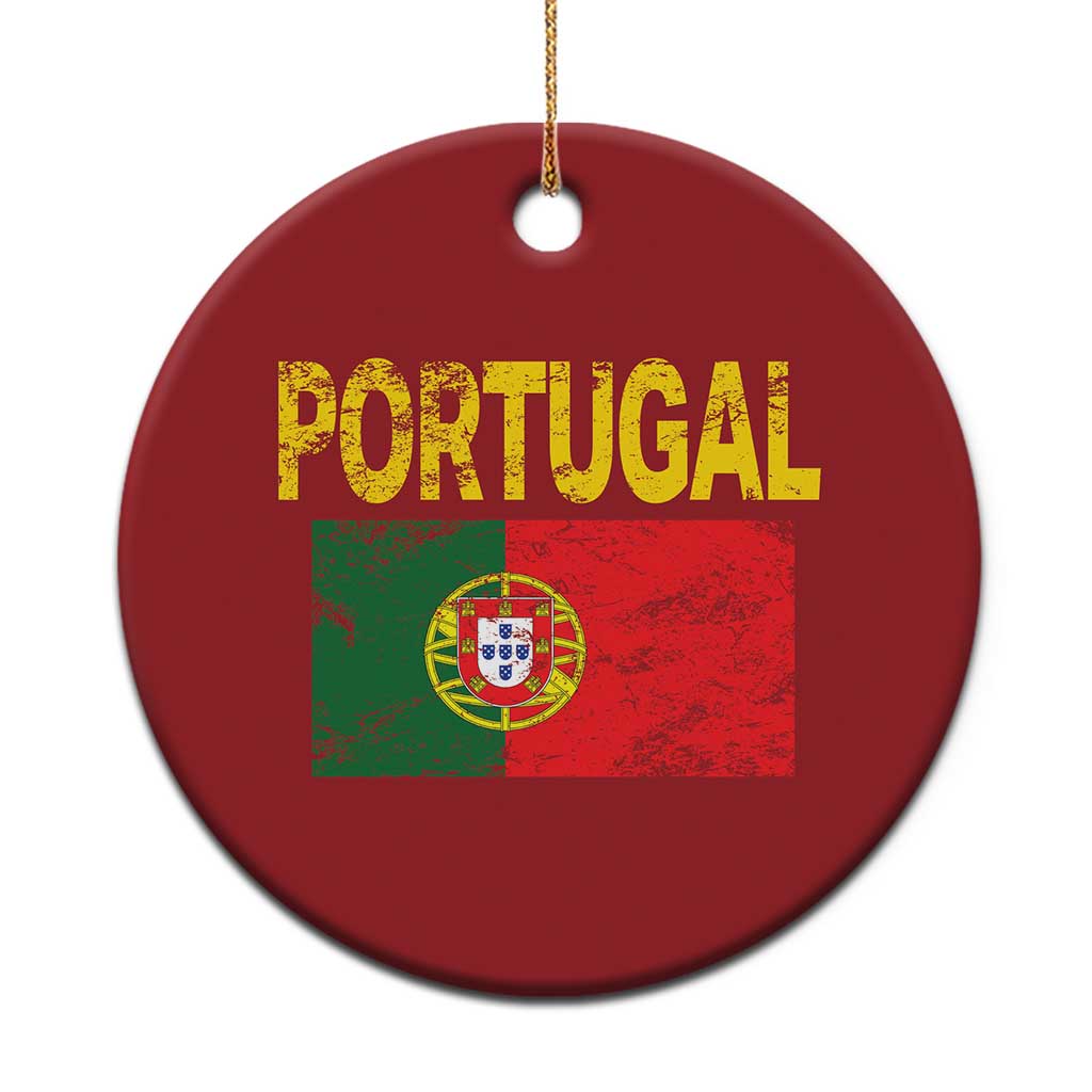 Portugal Flag Christmas Ornament Retro Vintage Portuguese Flags Futebol TS10 Print Your Wear