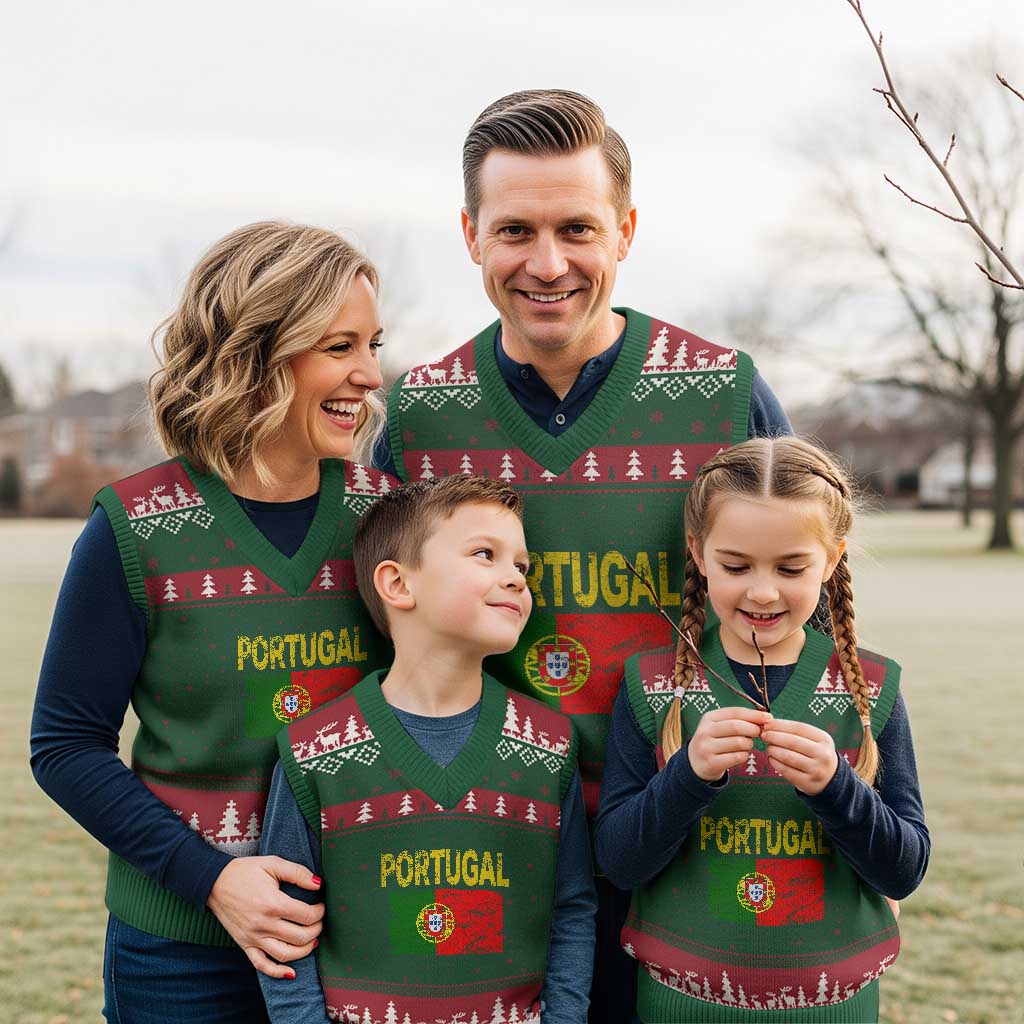 Portugal Flag V-Neck Knit Sweater Vest Retro Vintage Portuguese Flags Futebol TS10 Red Green Print Your Wear