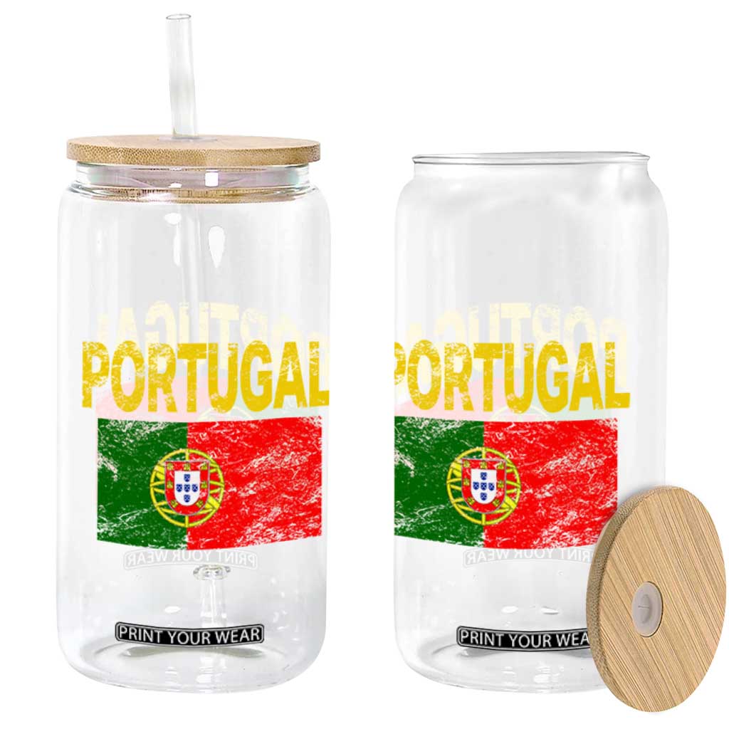Portugal Flag Glass Can Retro Vintage Portuguese Flags Futebol TS10 Print Your Wear