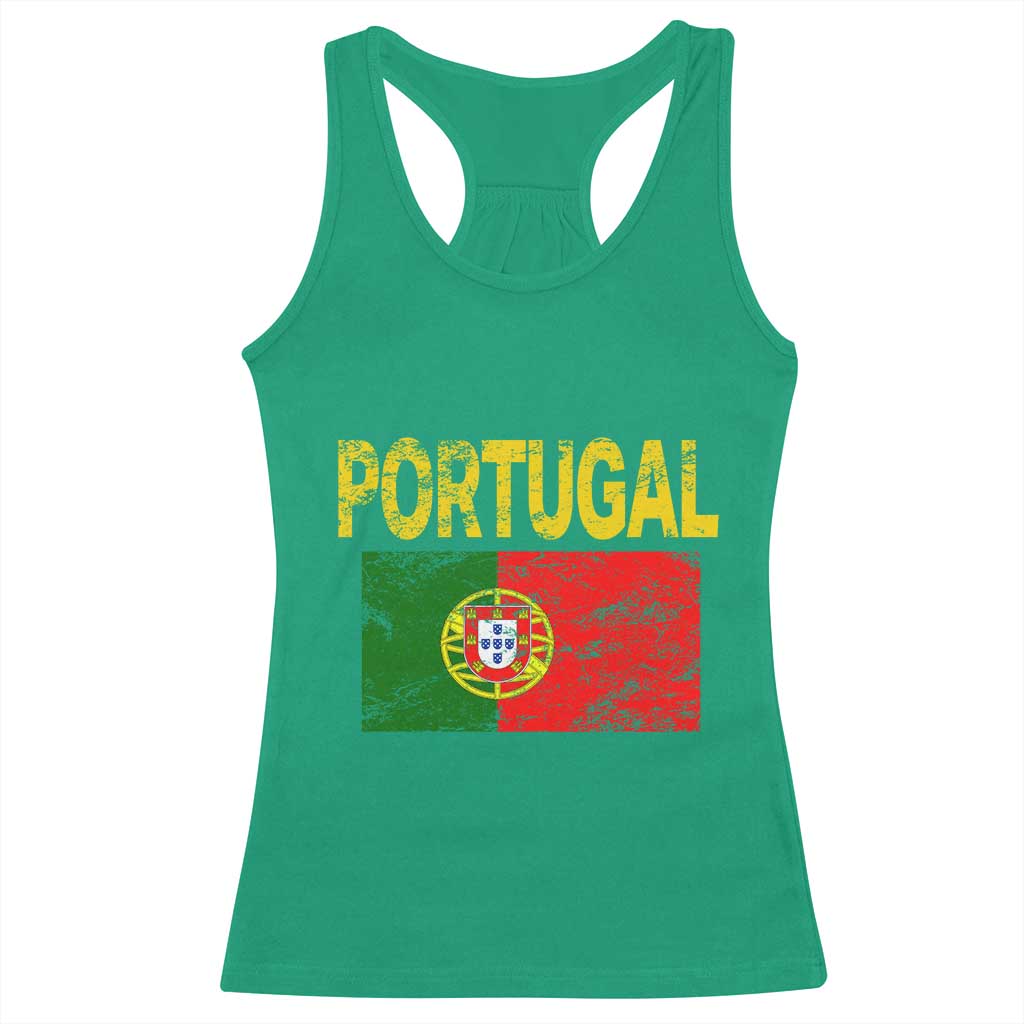 Portugal Flag Racerback Tank Top Retro Vintage Portuguese Flags Futebol TS10 Irish Green Print Your Wear