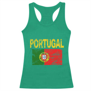 Portugal Flag Racerback Tank Top Retro Vintage Portuguese Flags Futebol TS10 Irish Green Print Your Wear