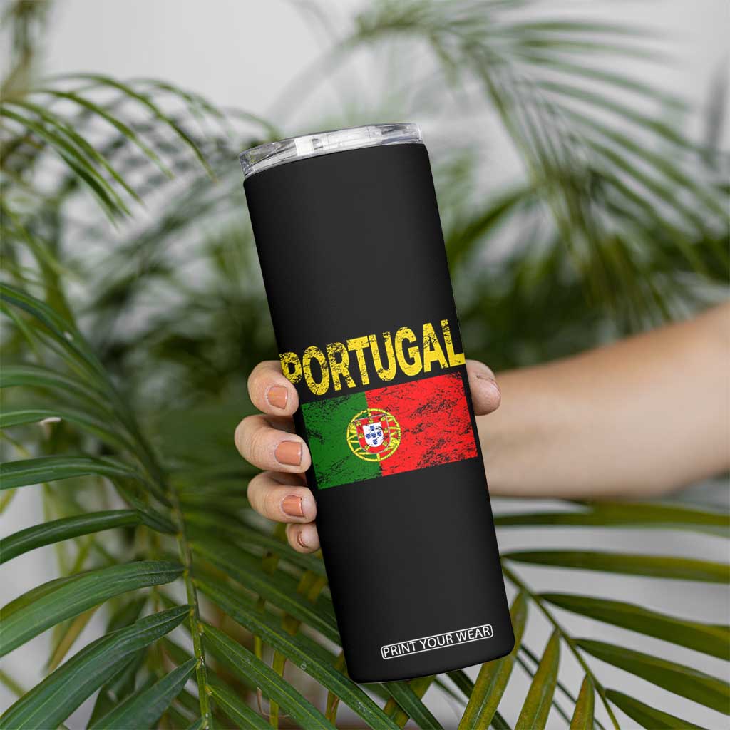 Portugal Flag Skinny Tumbler Retro Vintage Portuguese Flags Futebol TS10 Print Your Wear