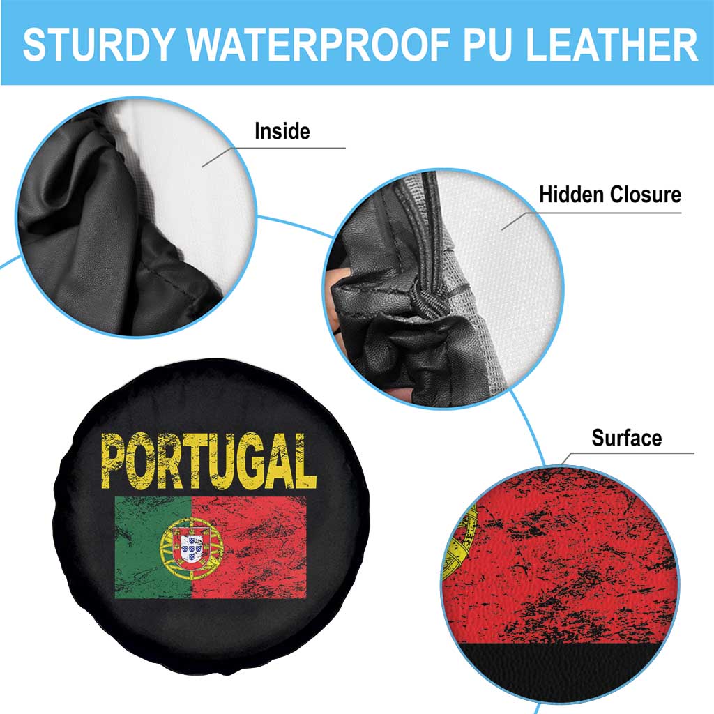 Portugal Flag Spare Tire Cover Retro Vintage Portuguese Flags Futebol TS10 Print Your Wear