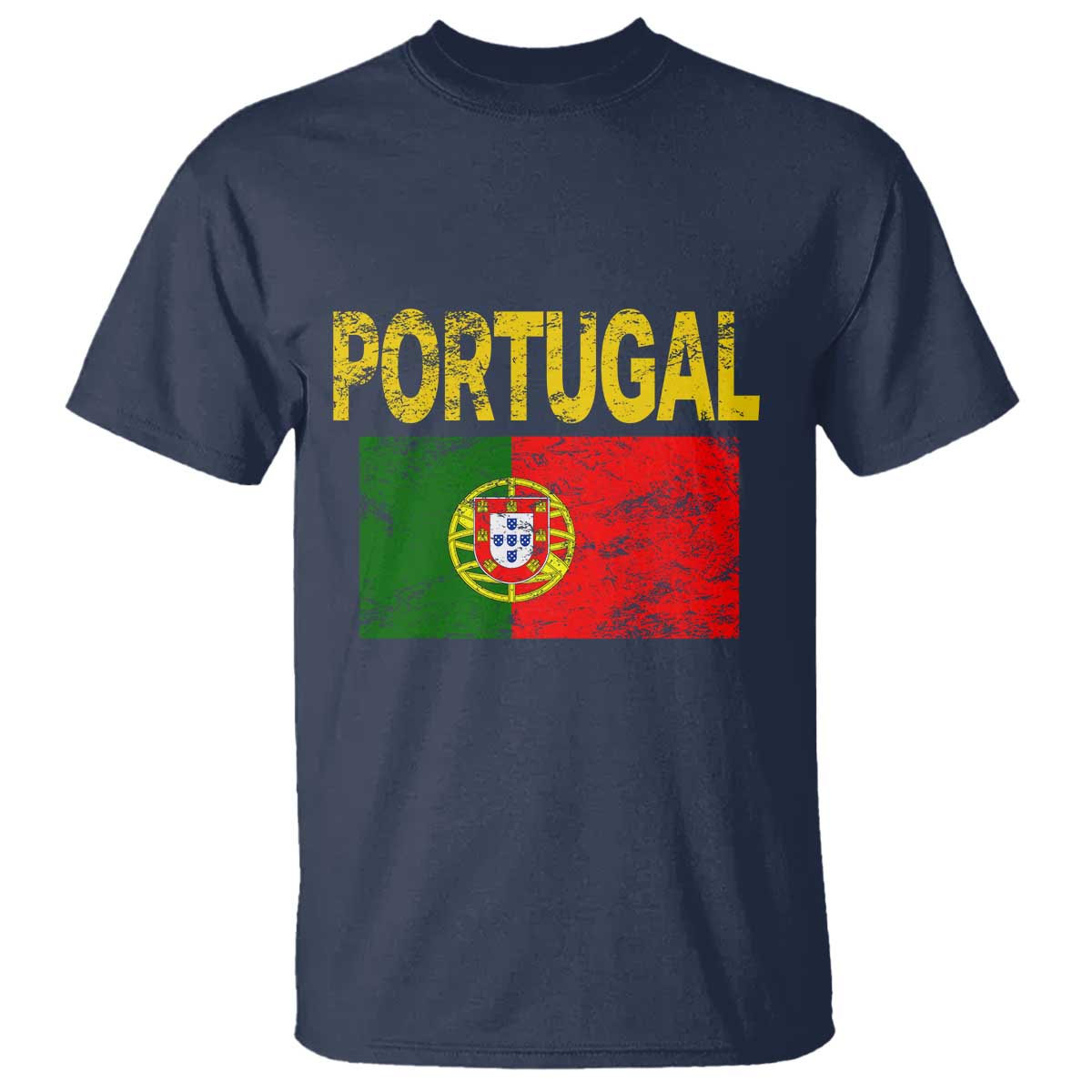 Portugal Flag T Shirt Retro Vintage Portuguese Flags Futebol TS10 Navy Print Your Wear