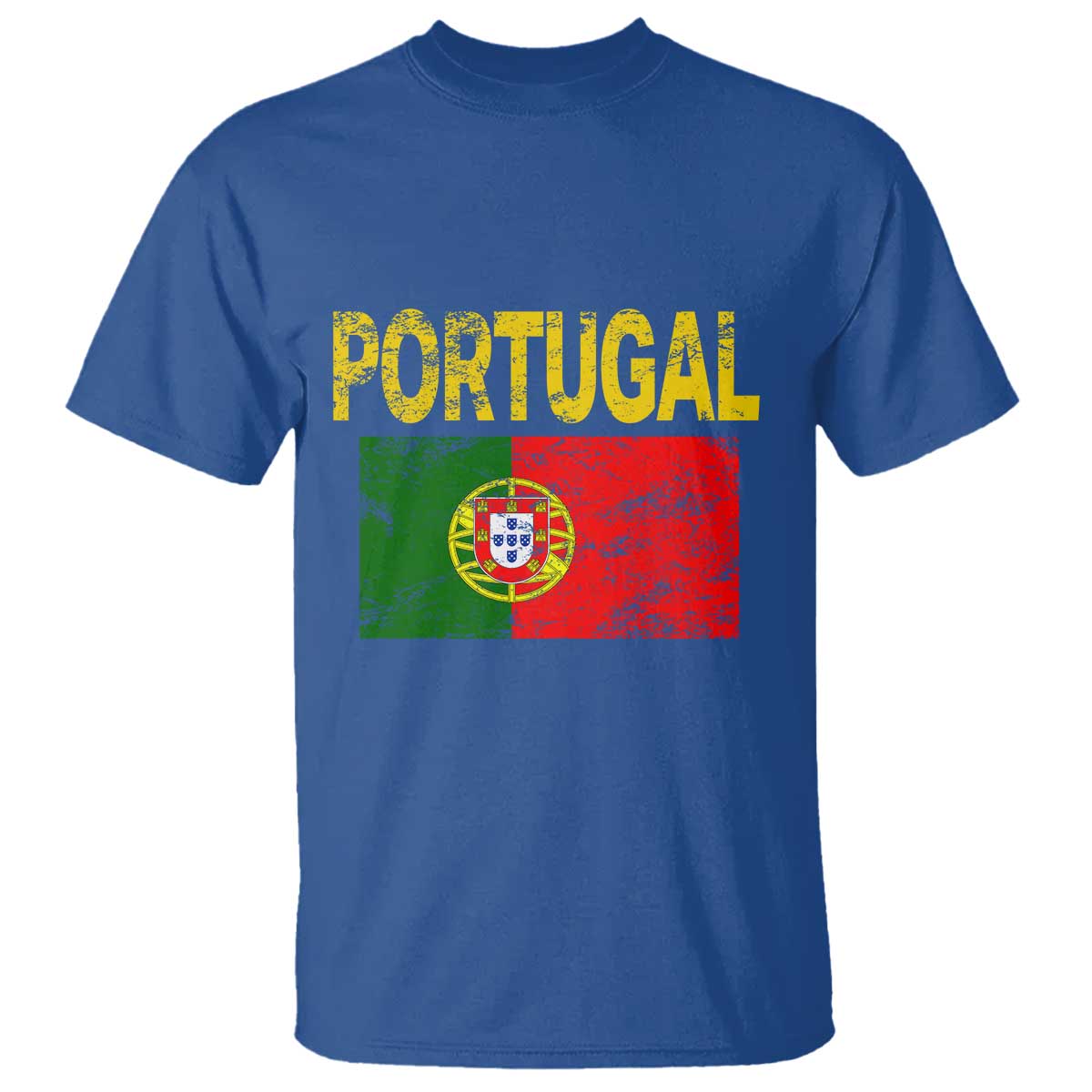 Portugal Flag T Shirt Retro Vintage Portuguese Flags Futebol TS10 Royal Blue Print Your Wear