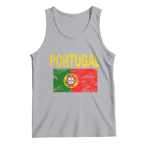 Portugal Flag Tank Top Retro Vintage Portuguese Flags Futebol TS10 Athletic Heather Print Your Wear