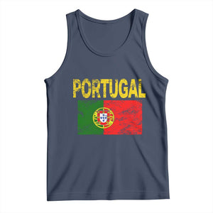 Portugal Flag Tank Top Retro Vintage Portuguese Flags Futebol TS10 Navy Print Your Wear