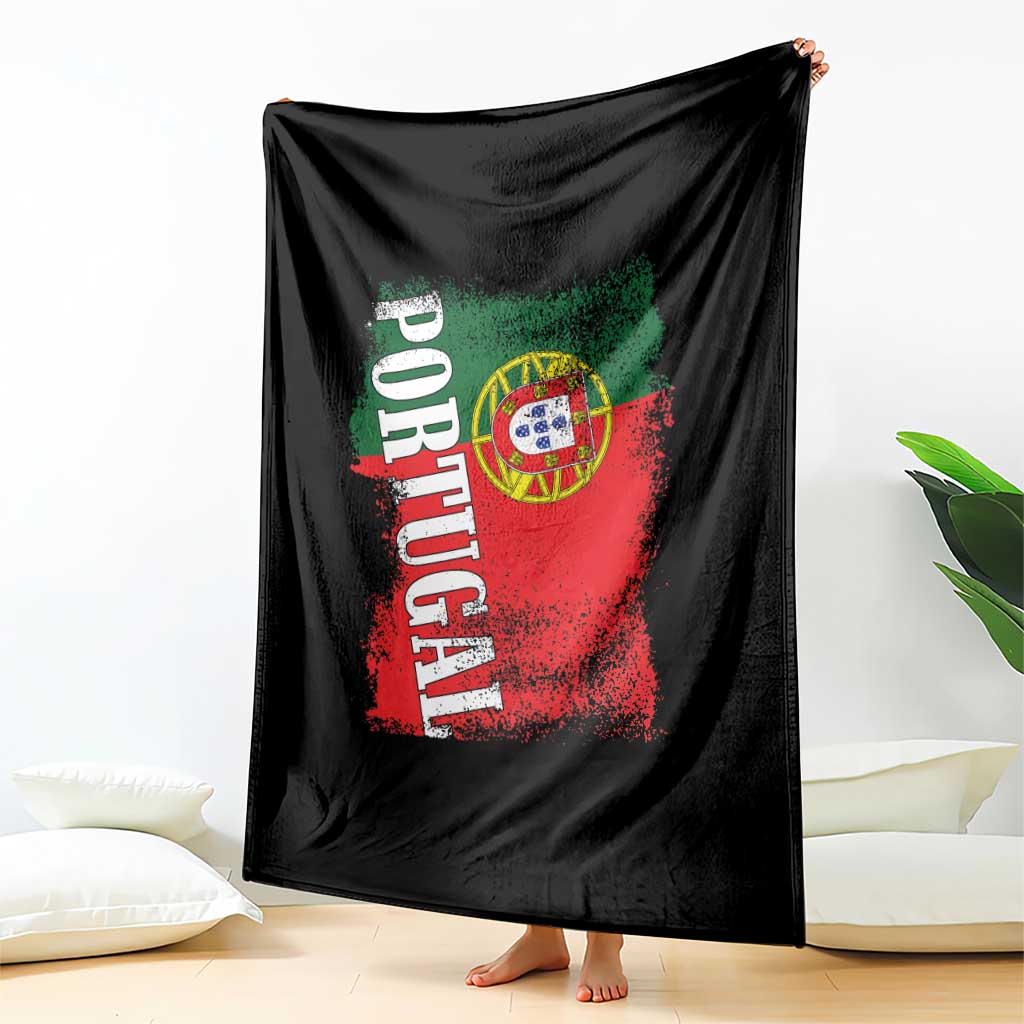 Portugal Flag Throw Blanket Retro Vintage Futebol Portuguese Flags TS10 Print Your Wear