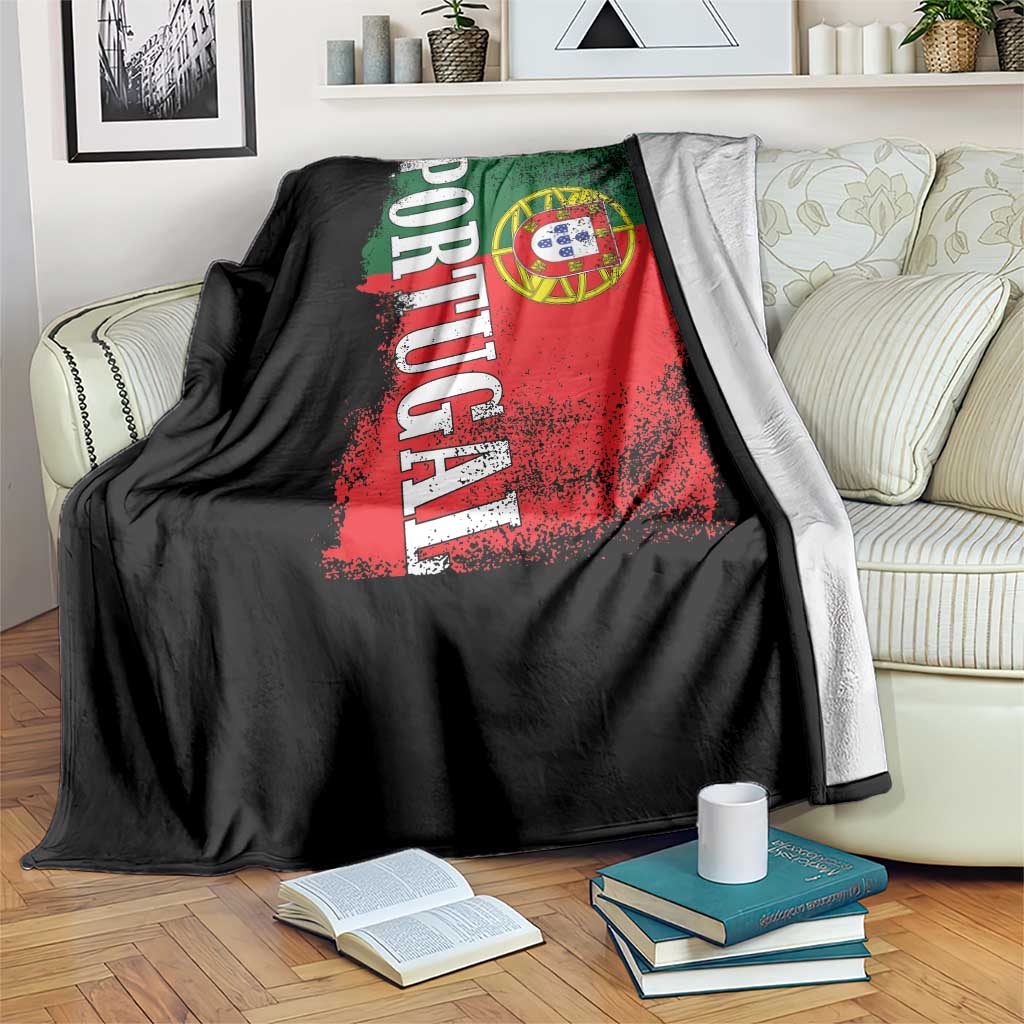 Portugal Flag Throw Blanket Retro Vintage Futebol Portuguese Flags TS10 Print Your Wear
