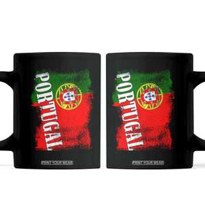 Portugal Flag Coffee Mug Retro Vintage Futebol Portuguese Flags TS10 Black Print Your Wear